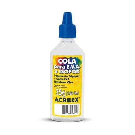 Cola Líquida Transparente para E.V.A e Isopor Acrilex 35 grs - Unidade