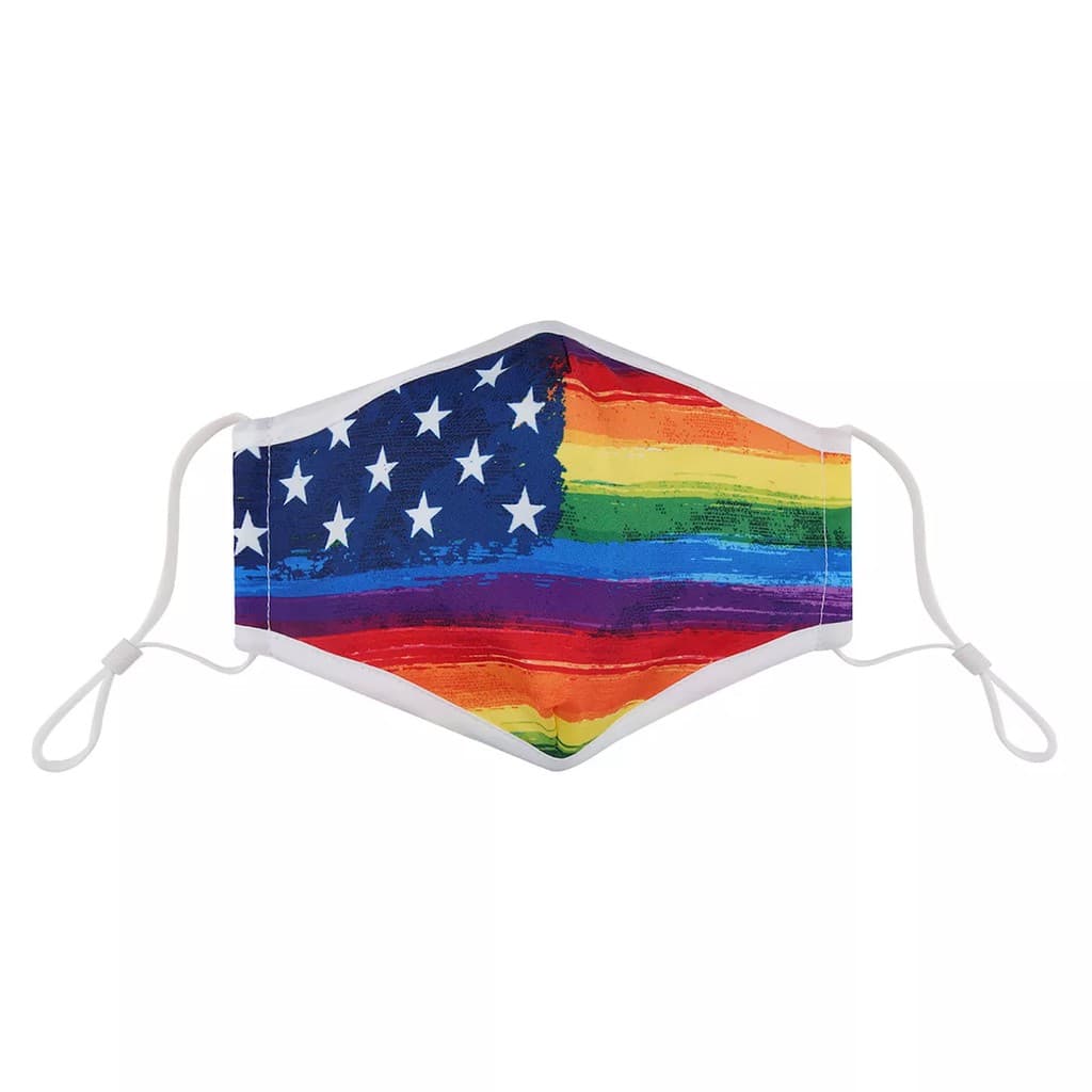 Máscara de Proteção Tamanho Adulto Americana Cores Lgbt