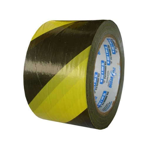 Fita Zebrada 200mx70mm Preta E Amarela Isolamento 10 Rolos