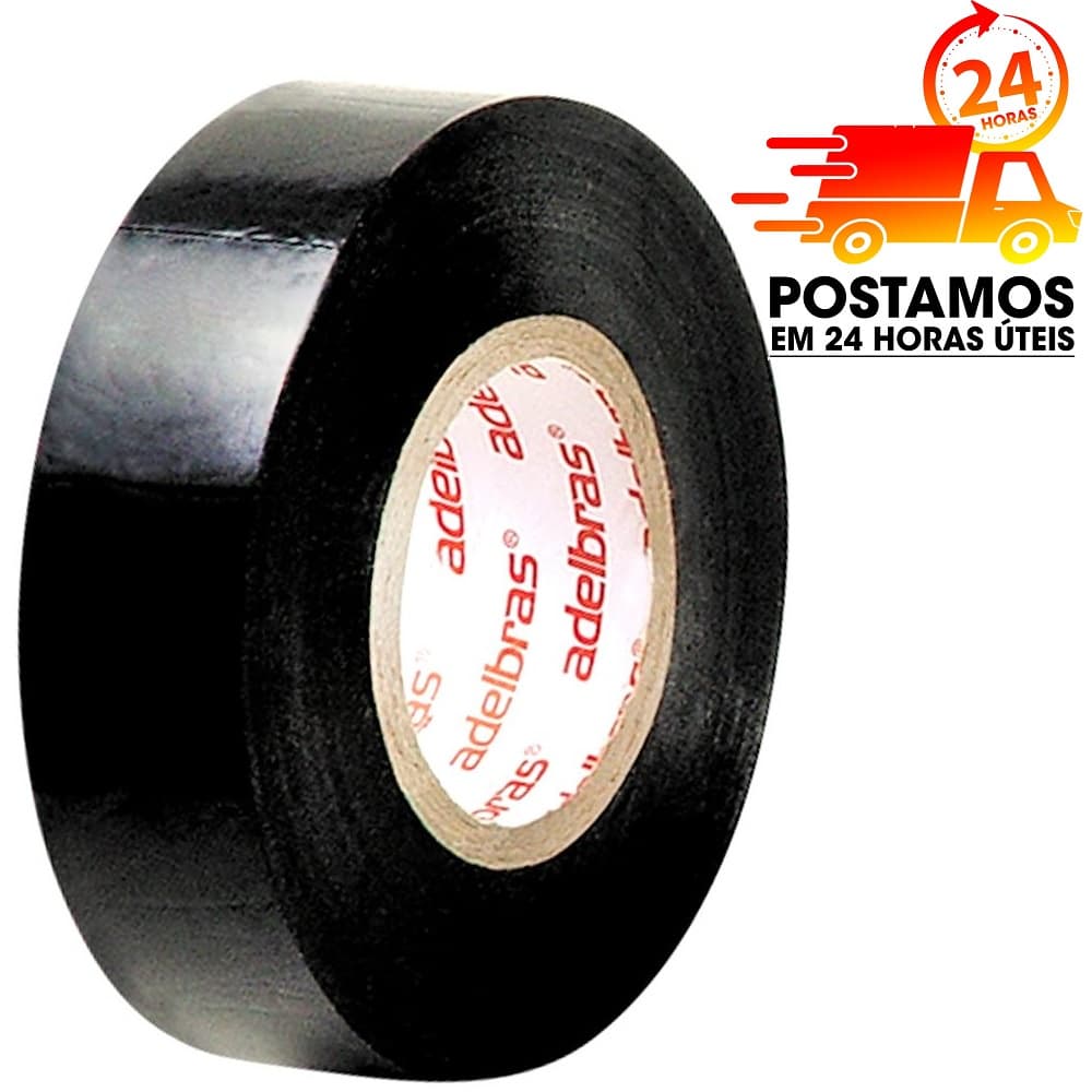Fita Isolante Antichama Preta Adelbras Uso Profissional 5mts 10 mts ou 20mts