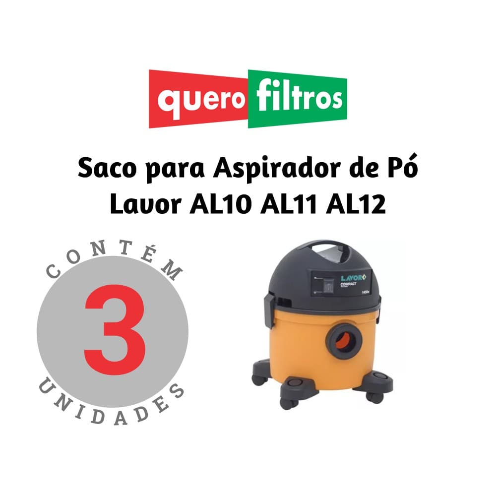 Saco Filtro Para Aspirador De Pó Lavor Compact