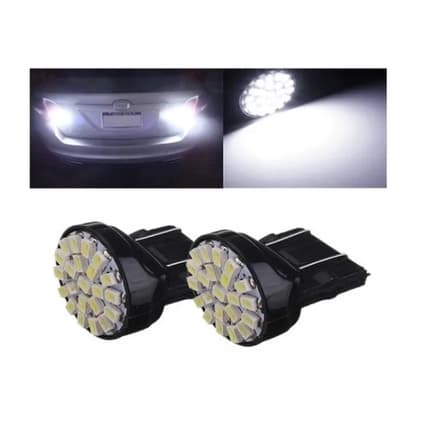 01 Par Lâmpadas T20 Luz De Ré Estilo Xenon Carro Top 22 Led