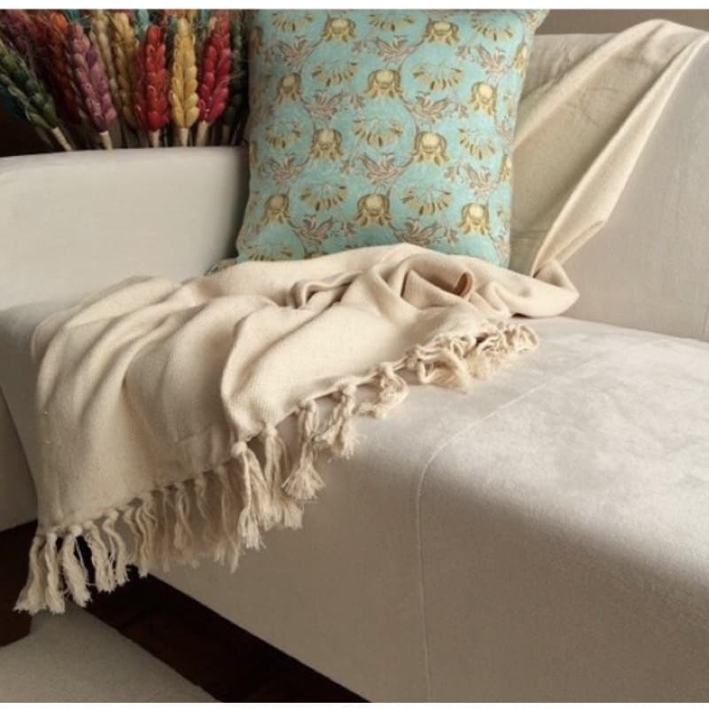 Manta Para Sofá Gigante 2,90x2,20m King Algodão Promoção Decoração com Nó nas pontas