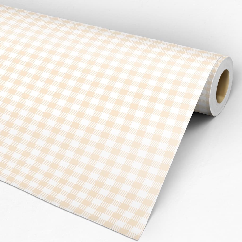 Papel Parede Autocolante Quarto Infantil Bebê Xadrez Poa 15 facil de aplicar economia garantida