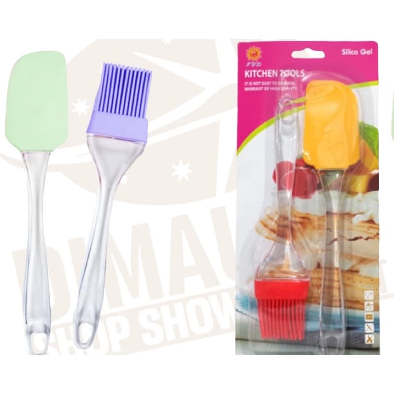 Kit de Espátula + Pincel Culinário de Silicone para Cozinha Culinária -Dimauroshopshow