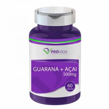 Guaraná com Açaí 500 mg  60 Cápsulas Suplemento Alimentar em Cápsulas Para O Dia a Dia