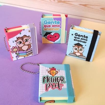 Chaveirinho de Post It para os Professores - Lembrancinha / Presente para professores