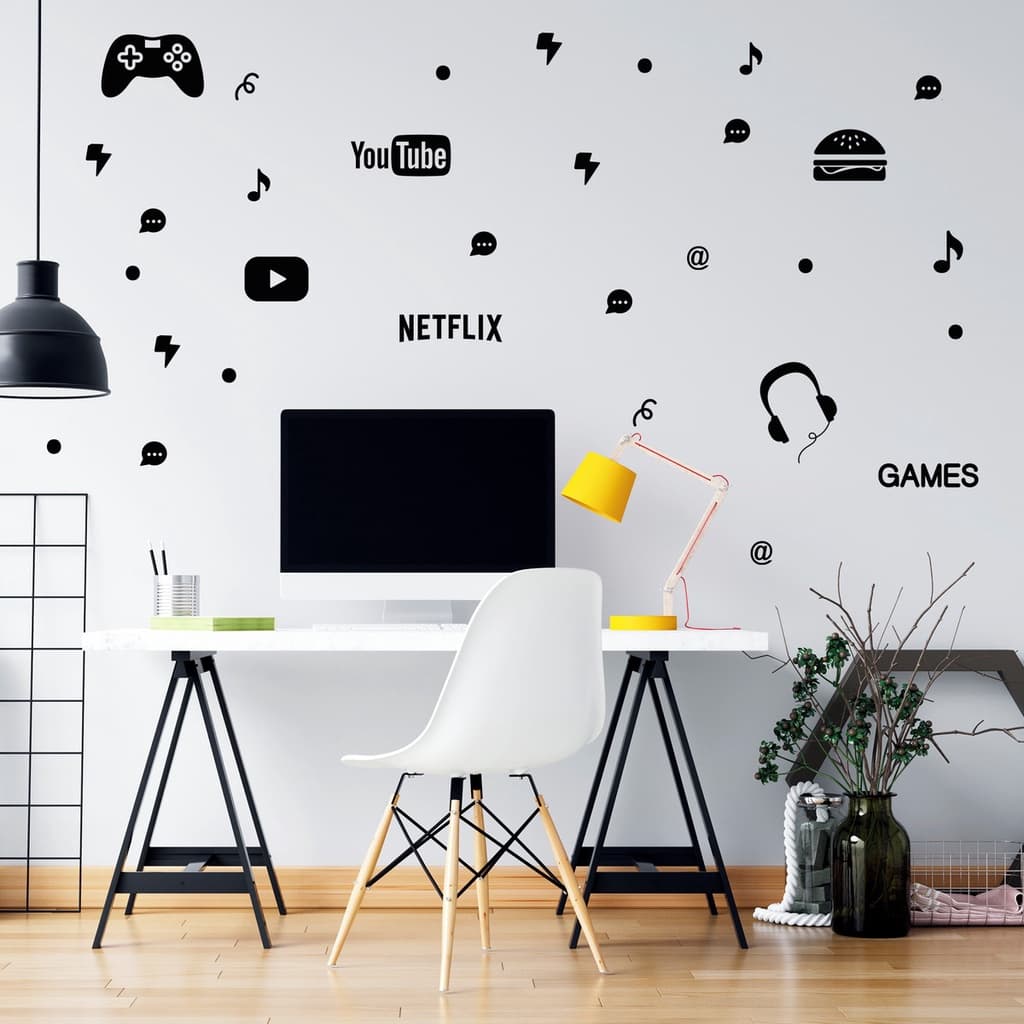 Adesivo De Parede Gamer Adesivo Gamer Sala De Jogos
