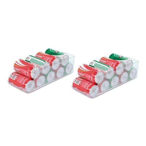 Kit 2 Organizador Porta Latas Acrílico P Geladeira Armários