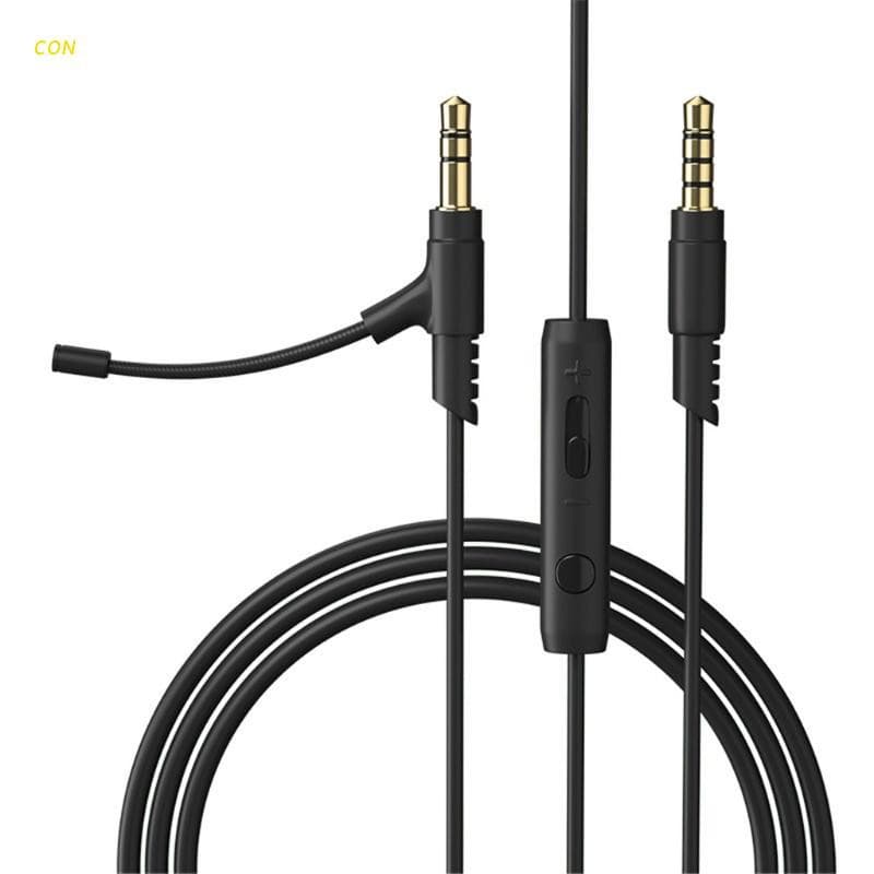 CON 1.2M Boom Microphone Cable Mic For 3.5mm Headphone With Condenser Mic For Phone