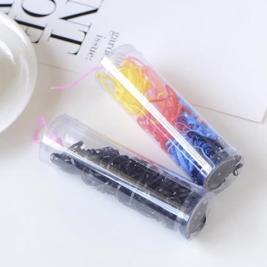 kit 60 Elástico cabelo borrachinha linguinha de cabelo silicone.