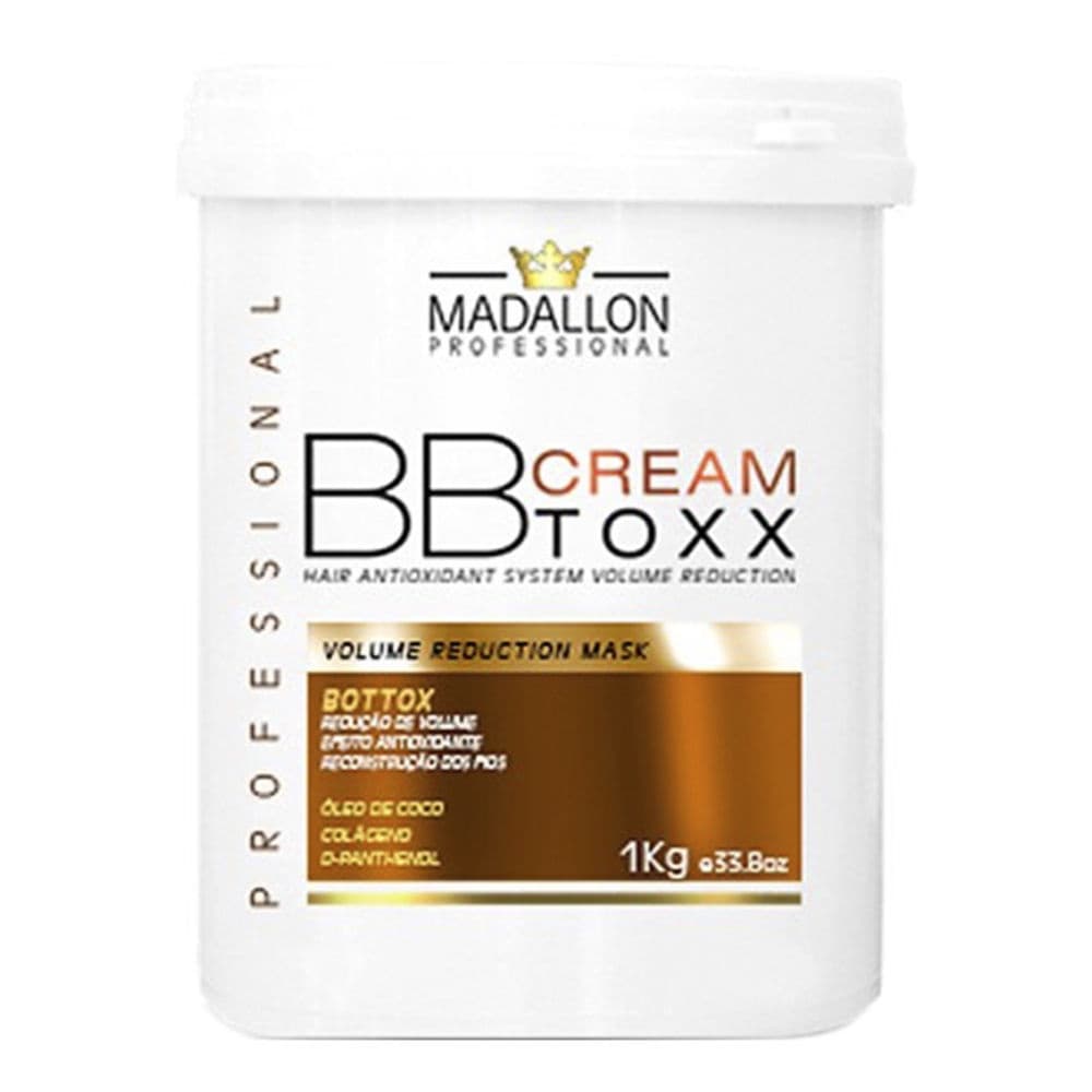 Madallon Btx Realinhamento Capilar BB Cream Liso Perfeito Alisamento Para Todos Cabelos Madallon Alto Impacto 1kg