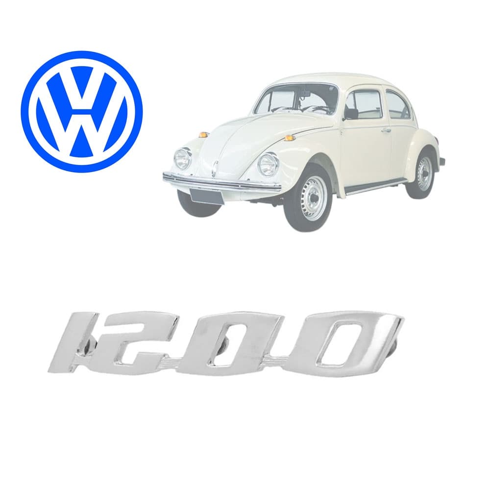 emblema Volkswagen para VW Fusca 1200 inox cromado