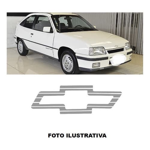 Adesivo Gravata Chevrolet Para Kadett Gsi Chevrolet Prata