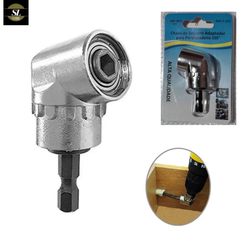 Adaptador Angular Para Parafusadeira 105 Graus Extensor Barato