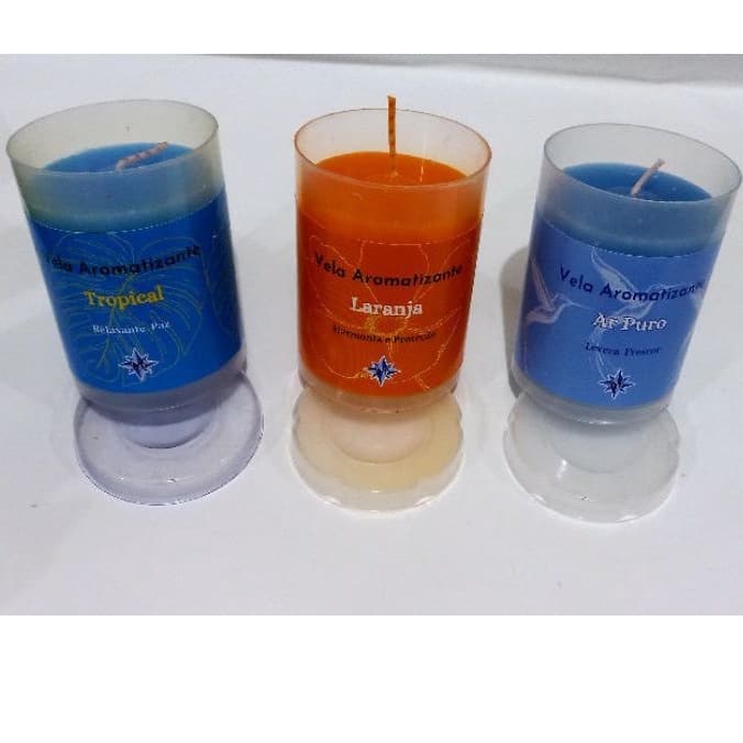 Vela Aromática 90g. Leveza e frescor, Harmonia e proteção,  Relaxante paz.