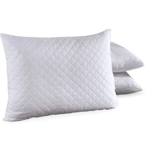 kIT Com 2  Travesseiros Branco de Poliéster e  Mantelado Premium Anti Alérgico Antimofo Fibra   Lavável.2