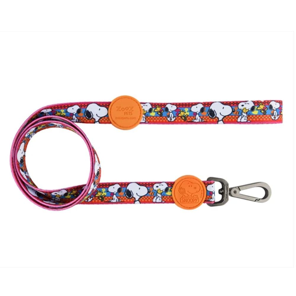 Guia para Cachorro Snoopy Unix Pink - Guia com mosquetão 1,20m P/M Snoopy Pink Zooz Pet