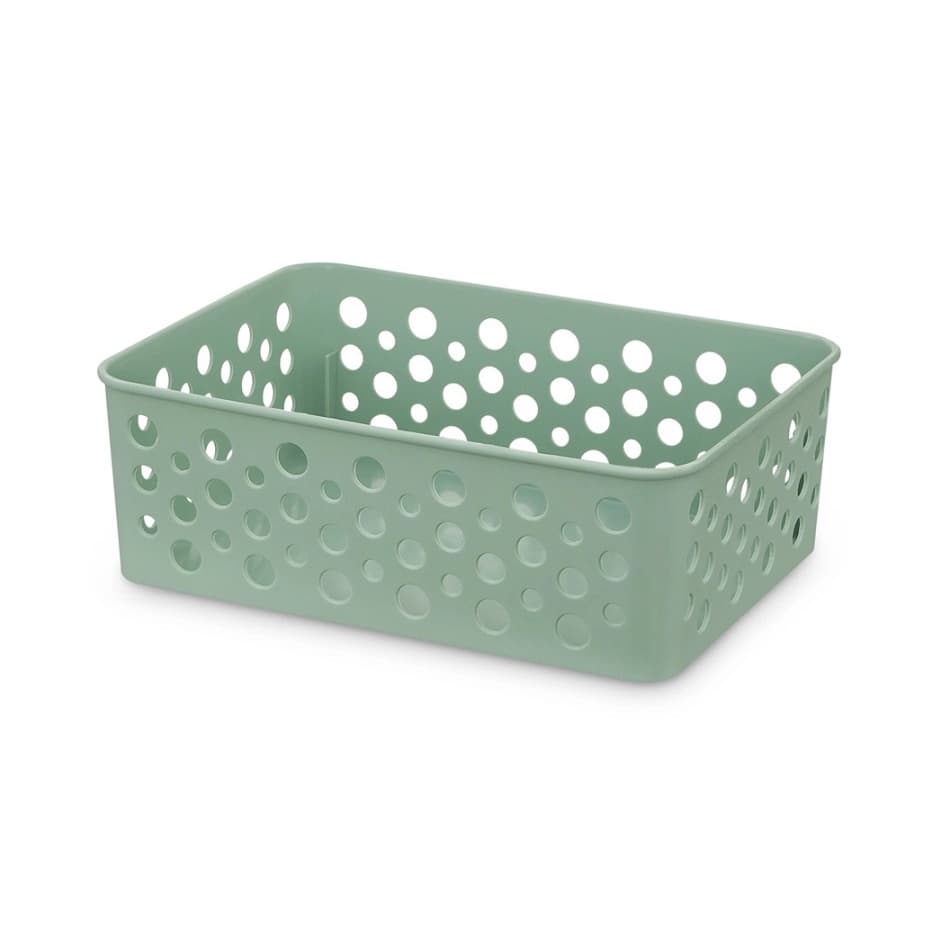 Cesto Plastico Organizador Verde Caixa Multiuso