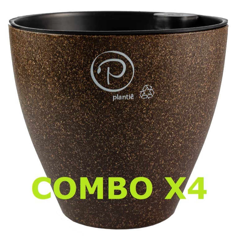 Kit 4 Vasos Auto Irrigáveis Plantiê Horta Decoração