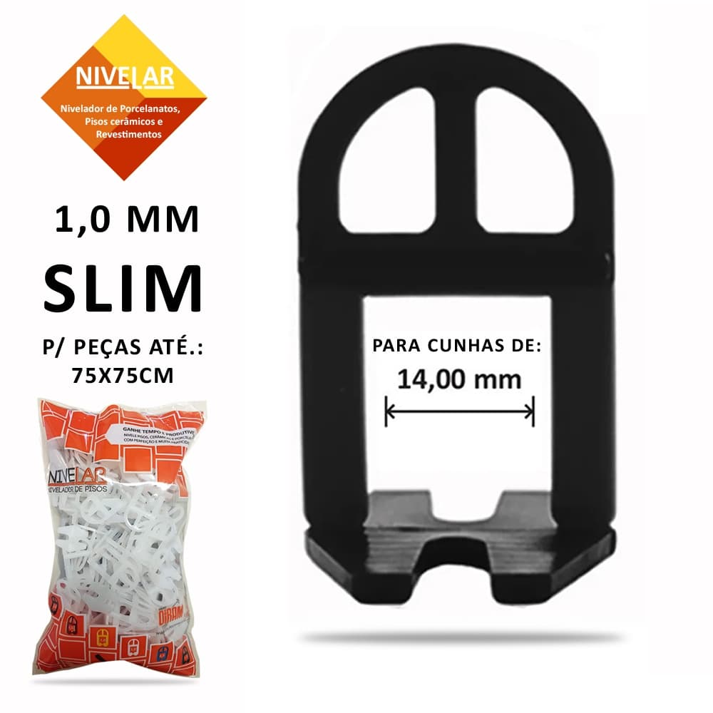 Clips SLIM para Kit Nivelador de Pisos, Porcelanatos, Revestimentos e Cerâmicas  NIVELAR - 3.000 UN