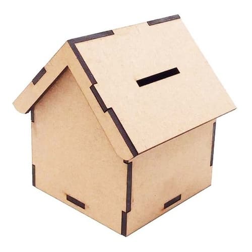 Kit - 30 Mini Casinha Cofre 8 X 10cm Casa Cofrinho  Lembrancinha  Lembrancinha Decoração - Amoratto