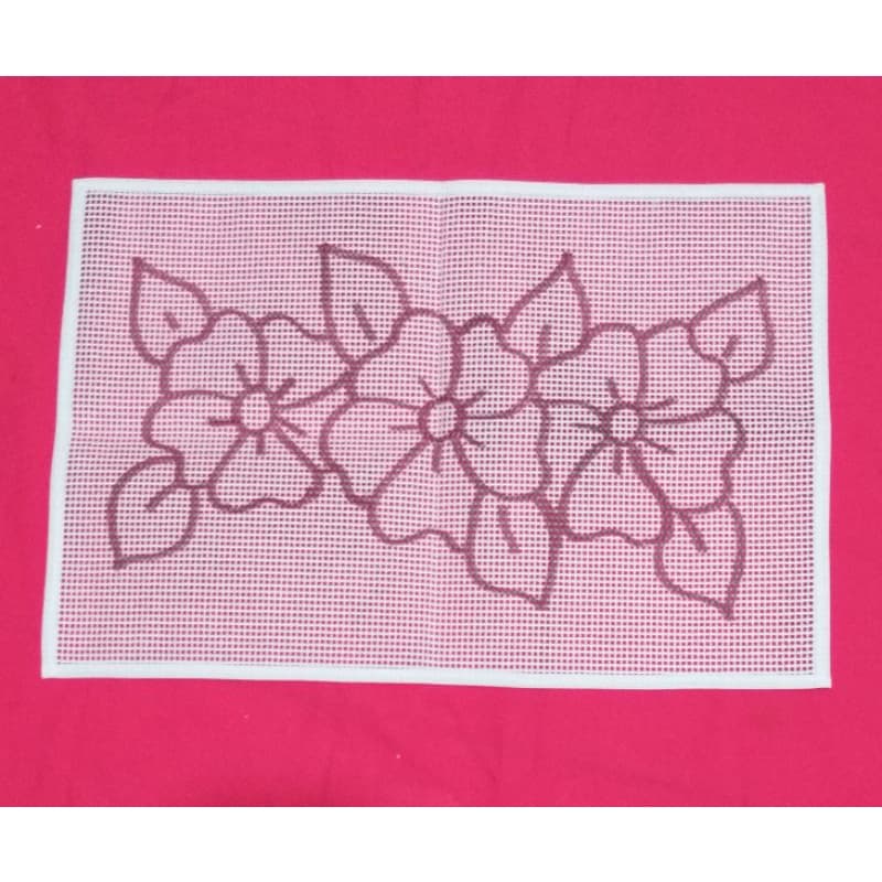 Kit Talagarça Desenhada Jogo Americano 46x33cm