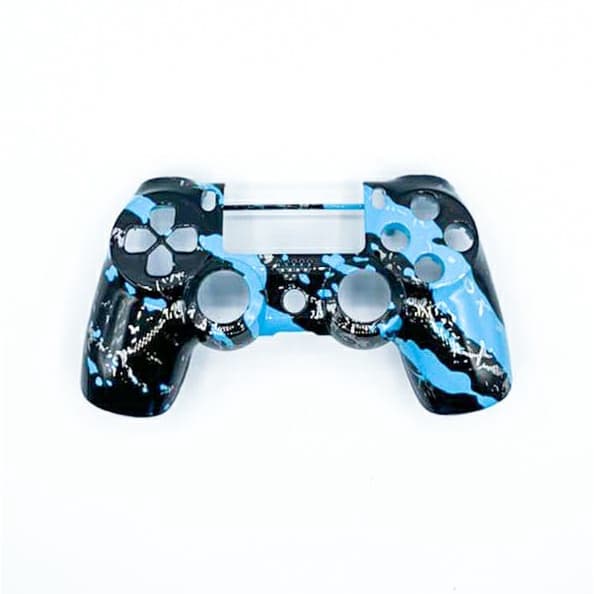 Capa Controle Ps4 Jet Black (Abstract Cyan)