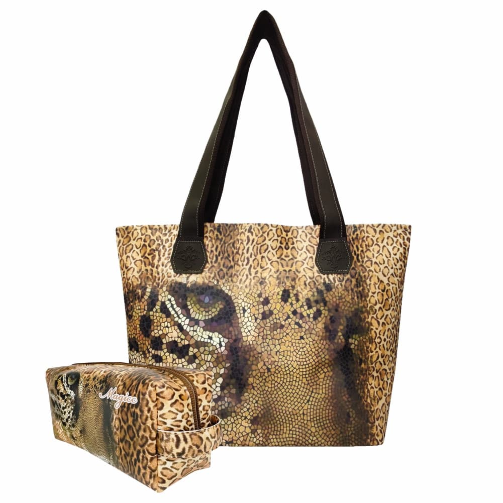 Bolsa Feminina Nécessaire Feminina Casual Adulto Selva Onça Magicc Bolsas  BN-032