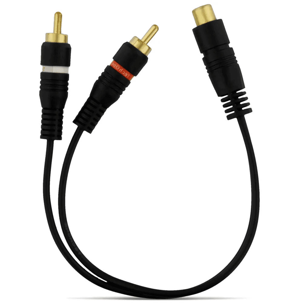 Cabo Y RCA 2 Machos 1 Femea 4mm Revestido em Plastico