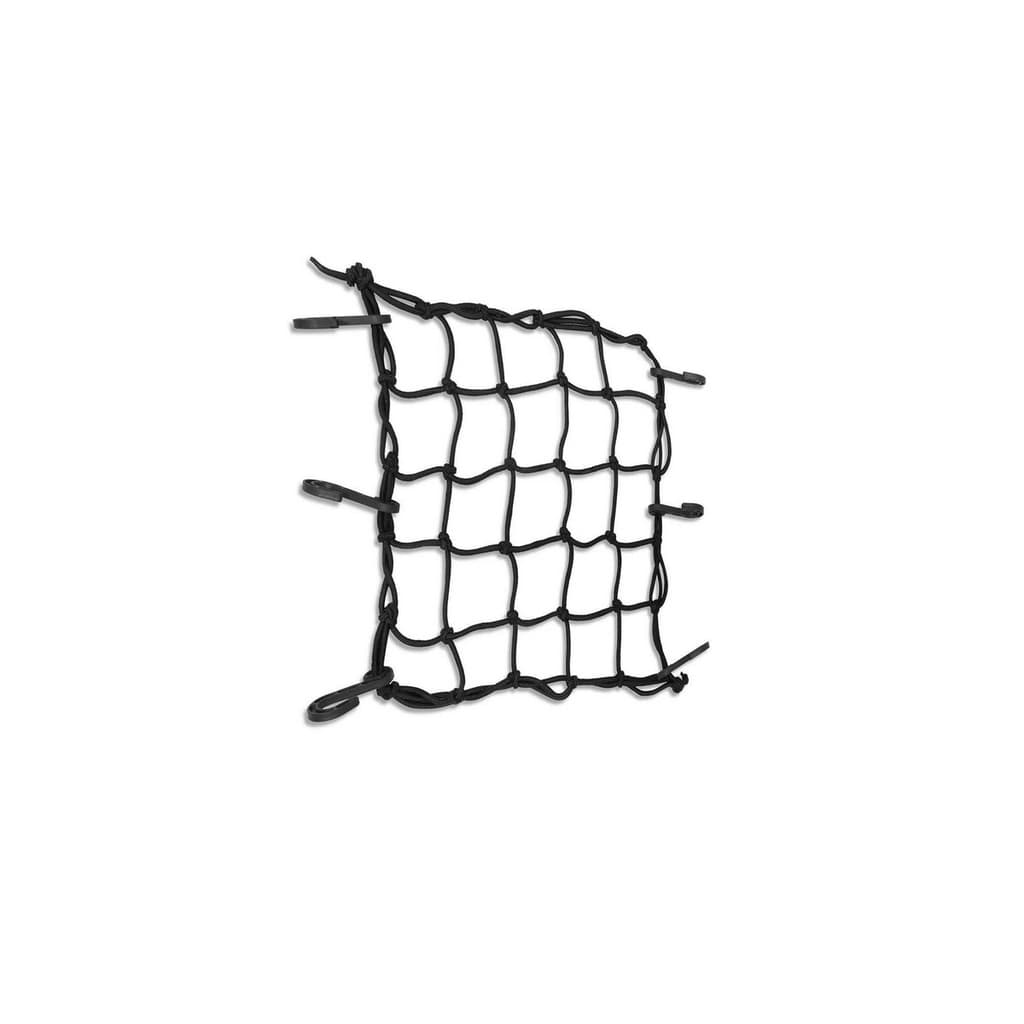 Rede Redinha Elástica Aranha para Capacete moto 35×35cm com Ganchos cor Preto.