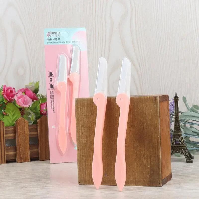 KIT 2 Navalhas Dobrável Design para modelar sobrancelha / navalha feminina para beleza（Preço por atacado）
