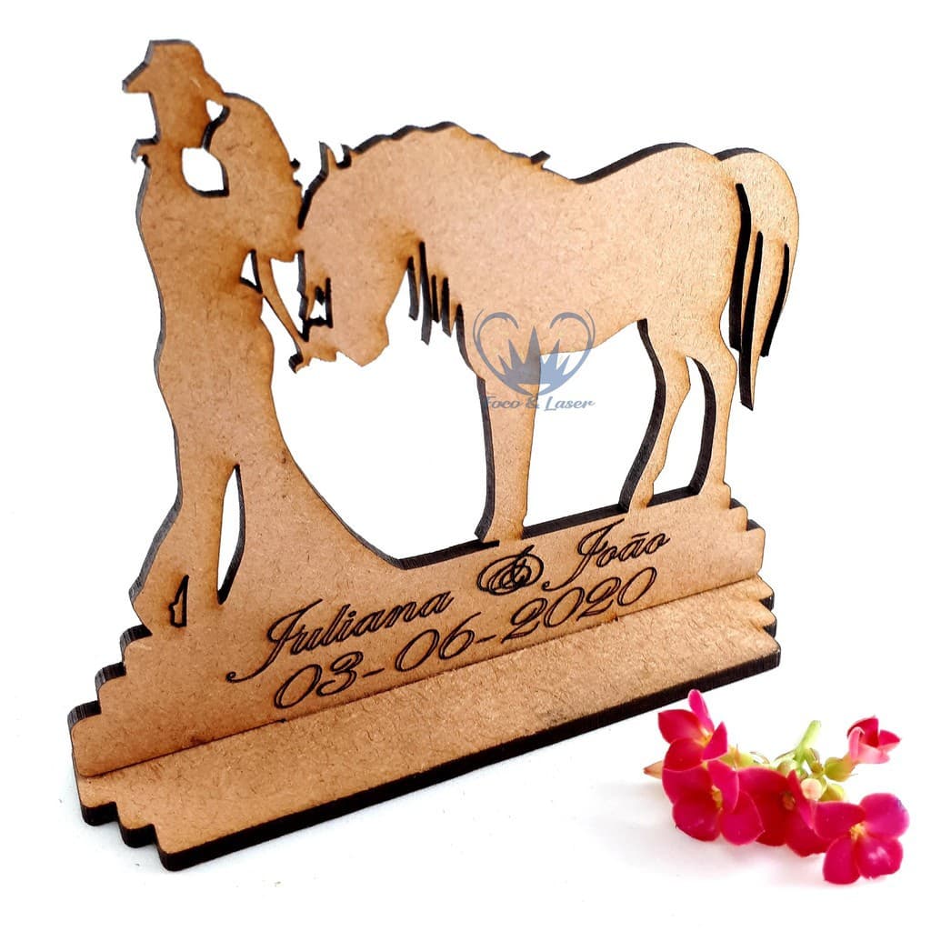 30 Centro Mesa Casamento Mdf Cru Fazenda Personalizado 10 cm