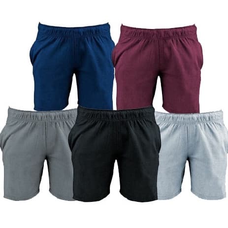 Bermuda Shorts Moletom Preta/Cinza Masculina