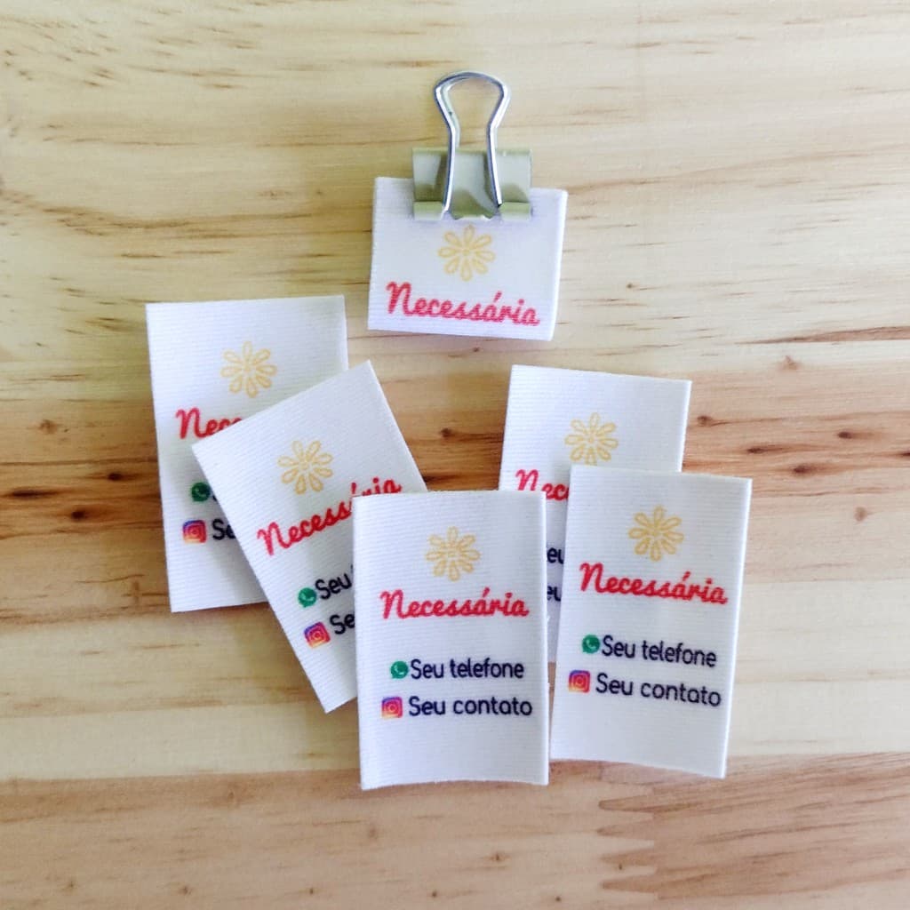 Etiquetas personalizadas de tecido para costura - etiquetas grandes para costurar em suas peças