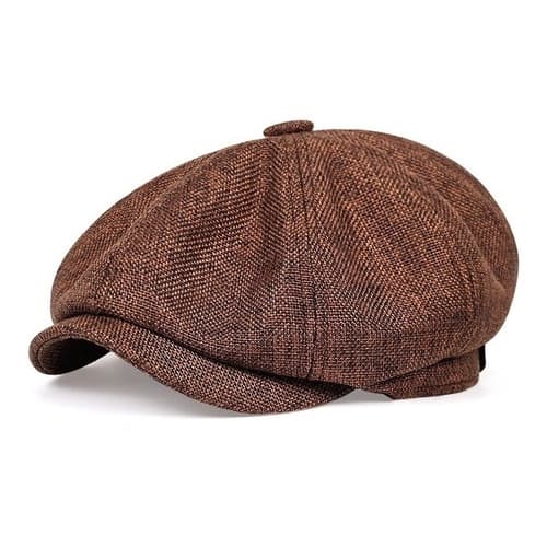 Cap Boina Aba Curva Bulier Modas Inglesa Peaky Blinders Marrom