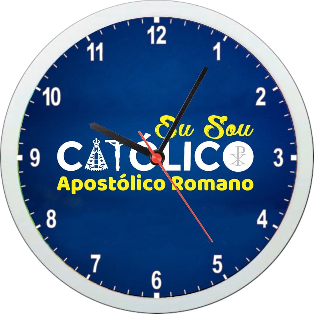 Eu Sou Católico Relógios de parede (GRANDE 25 CM)
