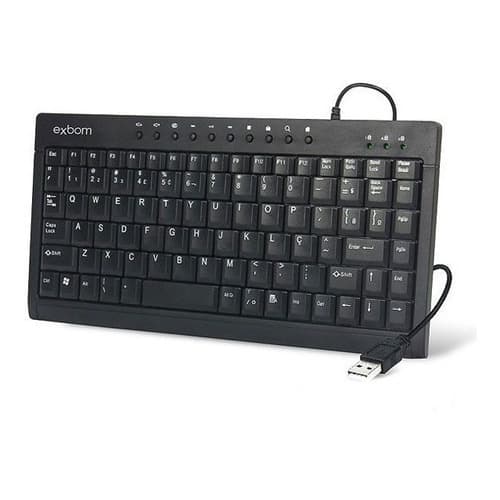 Mini Teclado Multimídia Usb Exbom Bkm57
