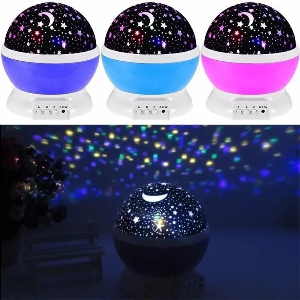 Luminária Projetor Estrela 360º Galaxy Abajur Star Master