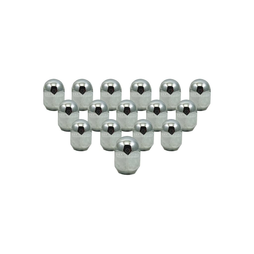 Jogo Porcas De Roda Cromada Nissan Roda  Ferro (16 peças)