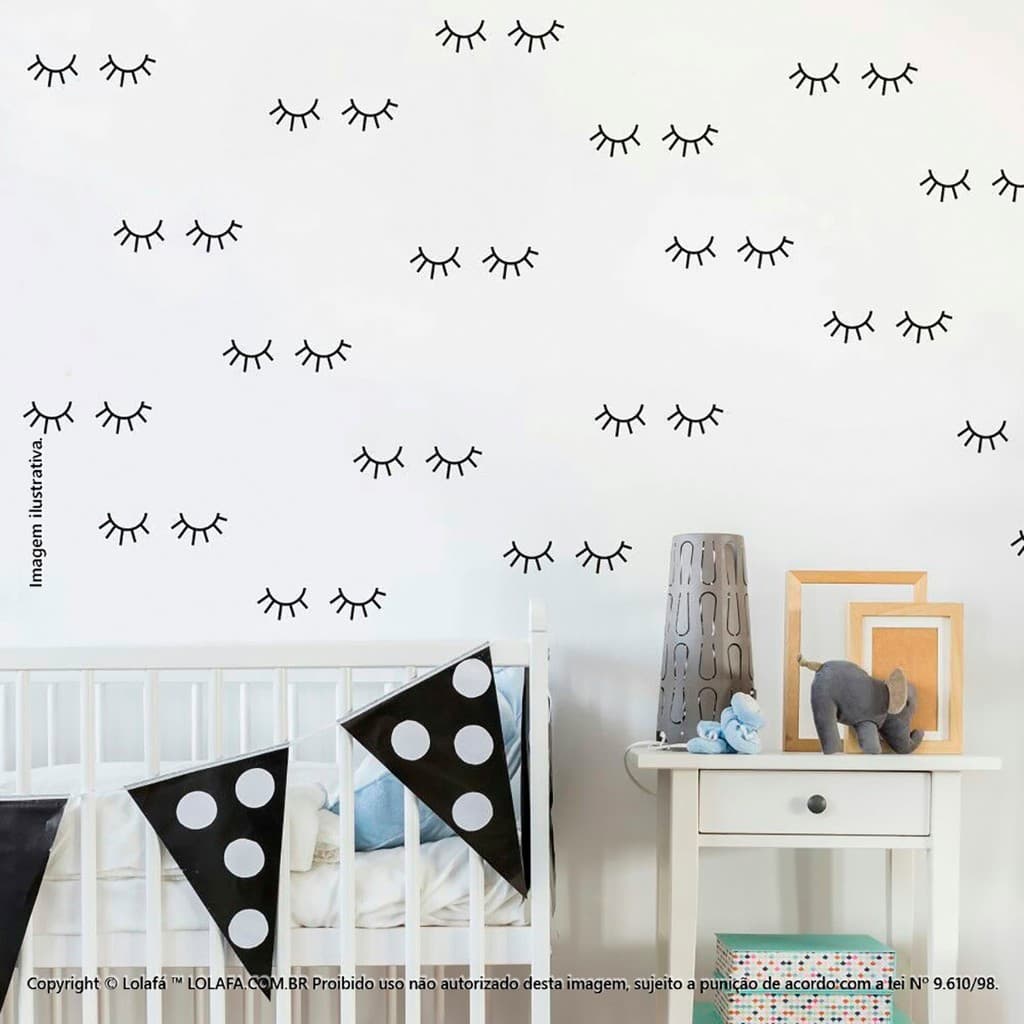 64 Adesivos Decoração De Parede Cílios