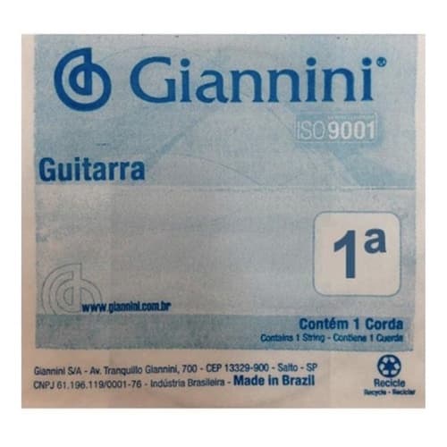 Corda 1ª Guitarra Gianninni Avulsa Mizinha Fininha