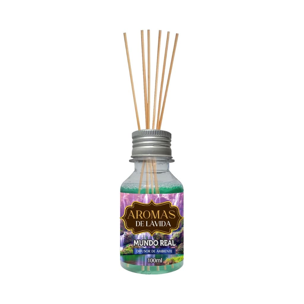 Aromatizador De Ambiente MUNDO REAL 100ml Difusor De Ambiente AROMAS DE LAVIDA