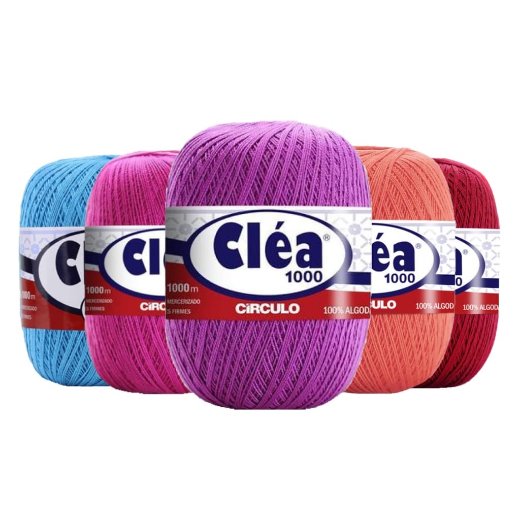 Linha Fio Cléa 1000m Círculo - Crochê/Tricô/Bordado - Cartela 1