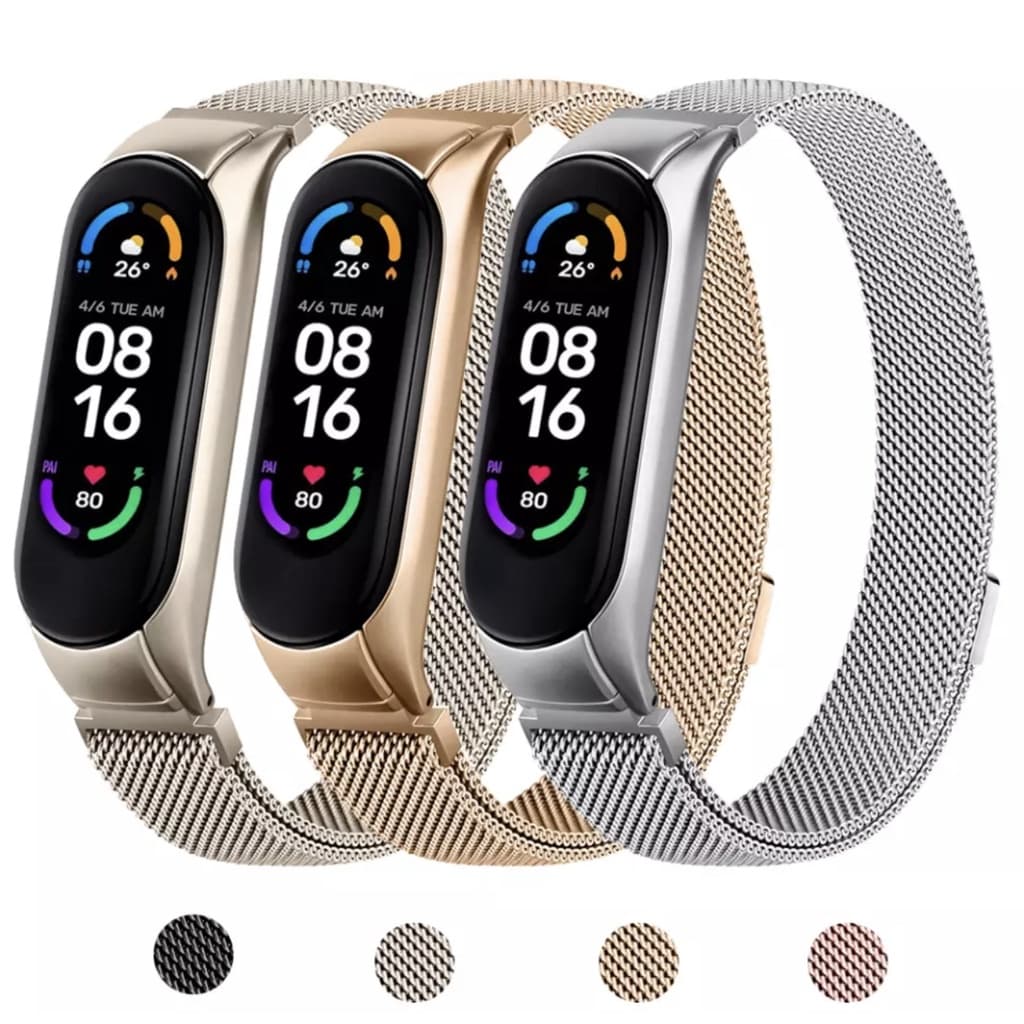 Pulseira Para Mi Band 3 e 4 Aço Magnético