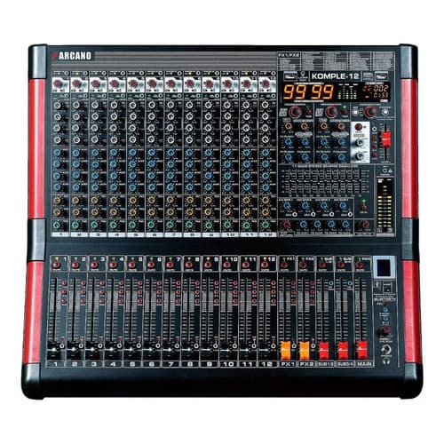 Mesa de som e interface USB Arcano KOMPLE-12 duplo efeito REC USB EQ