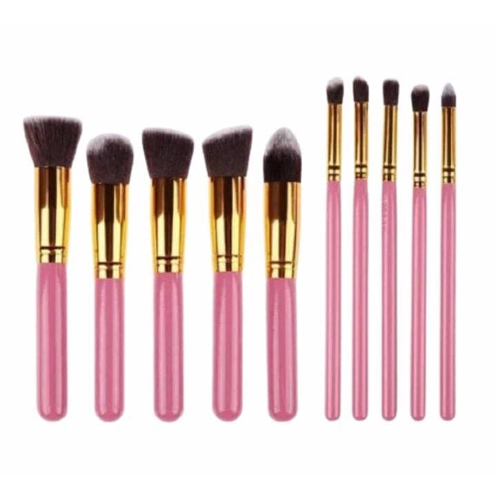 Kit 10 maquiagem Pinceis esfumar contorno Kabuki profissional