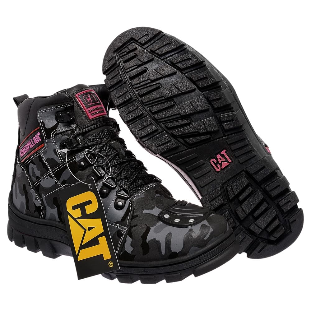 Bota Camuflada Motociclista Feminino Coturno Cat Original Caterpillar! TOP!!