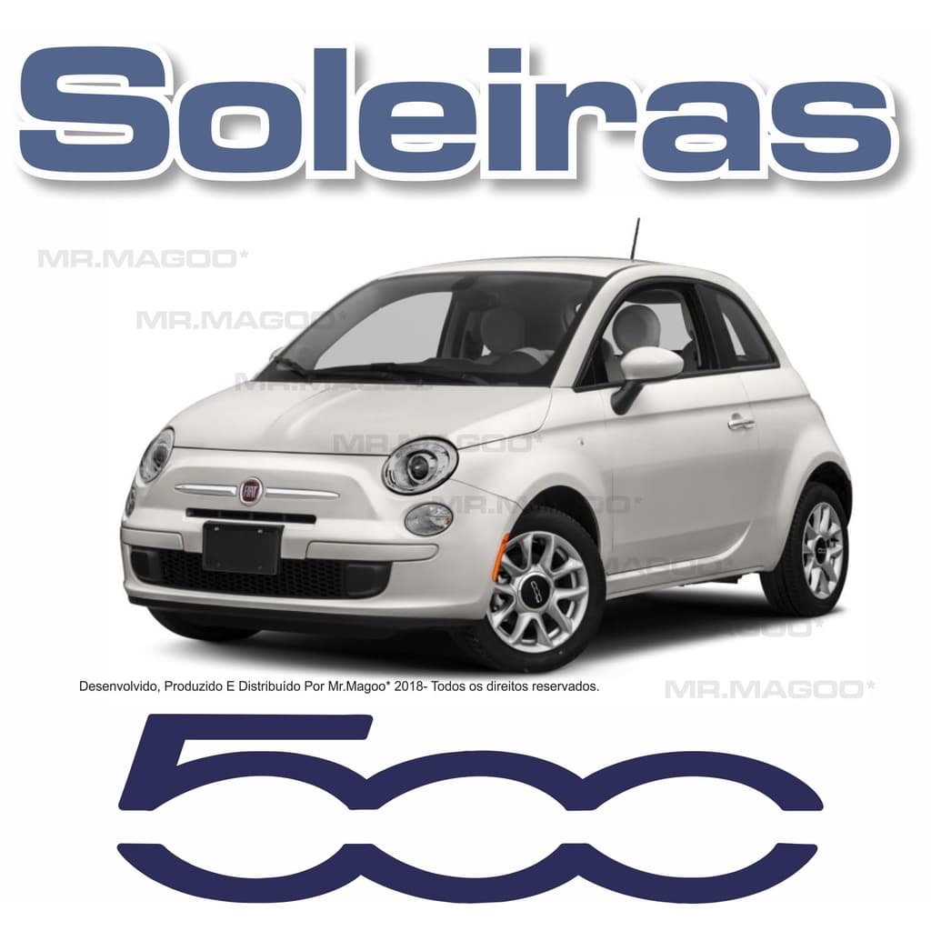 KIT Soleiras Super Protetoras FIAT 500 com Soleira da Mala Acessórios para Carro