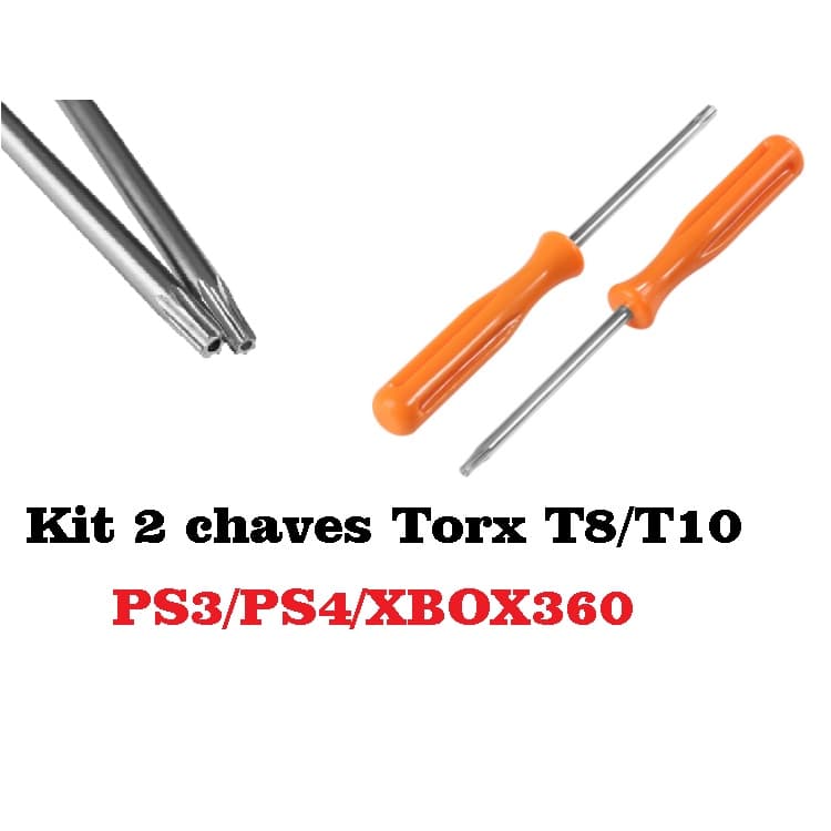 Kit 2 Chaves Torx T8 e T10 para Ps3 Ps4 Xbox 360